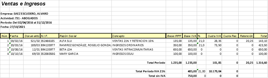 3 Libros obligatorios de autónomos en Excel