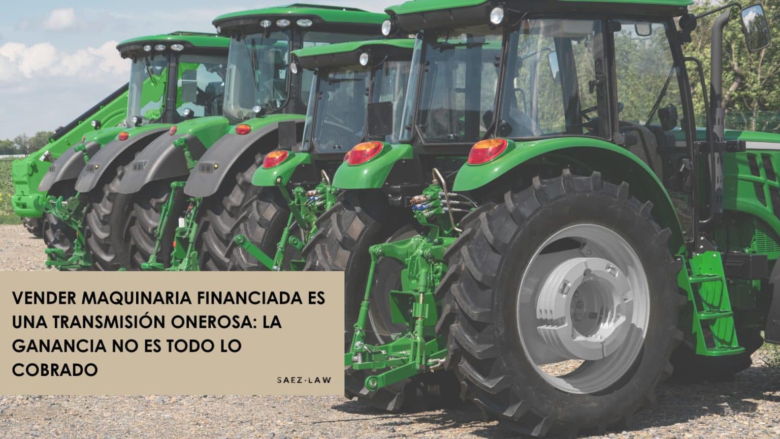venta de maquinaria financiada y ganancia patrimonial en el IRPF