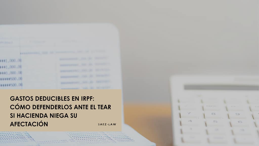 gastos deducibles IRPF actividad económica