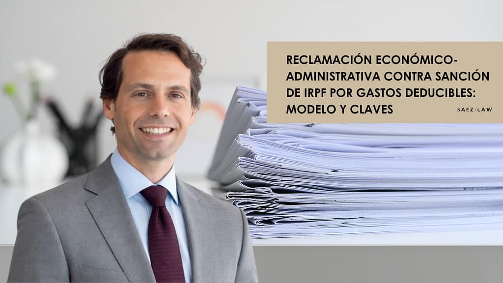 reclamación económico-administrativa contra sanción IRPF por gastos deducibles