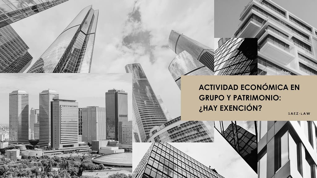 Actividad económica en grupo y patrimonio