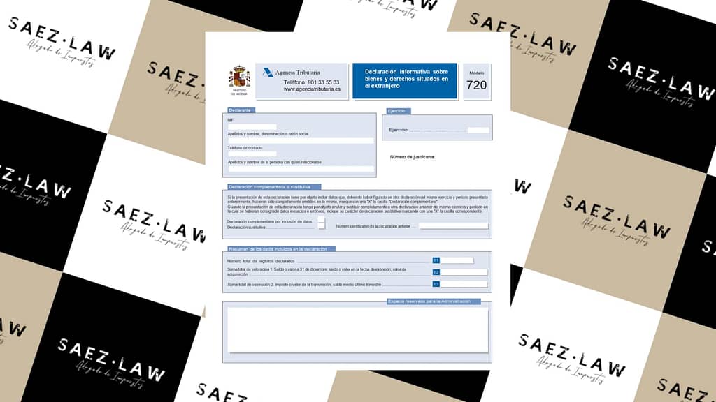 Modelo 720 para cuentas en el extranjero
