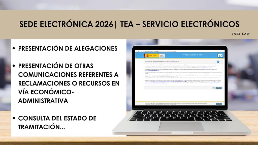 Sede electrónica 2026 TEA