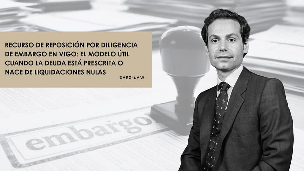 Recurso de reposición por diligencia de embargo en Vigo ante la AEAT