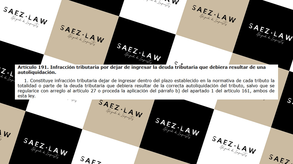 Artículo 191.1 de la Ley 58/2003, General Tributaria.