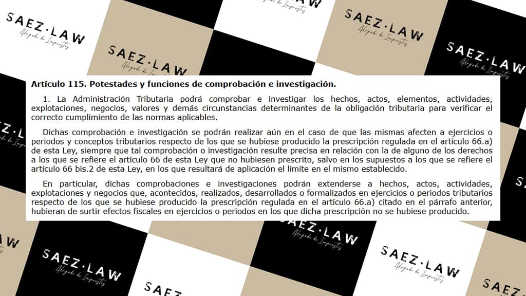 artículo 115 de la Ley General Tributaria