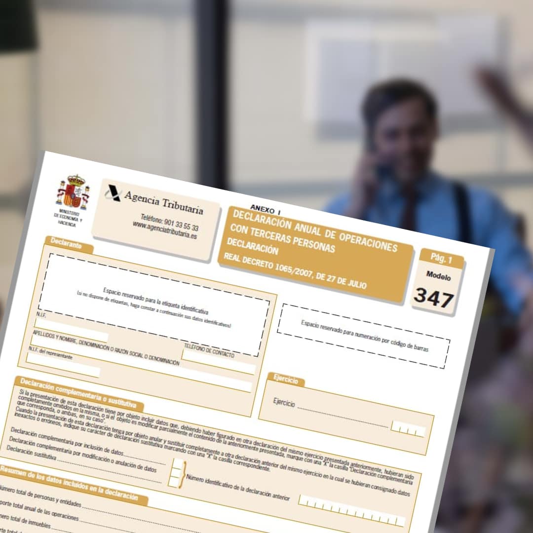 Modelo 347 Declaración anual operaciones con terceras personas