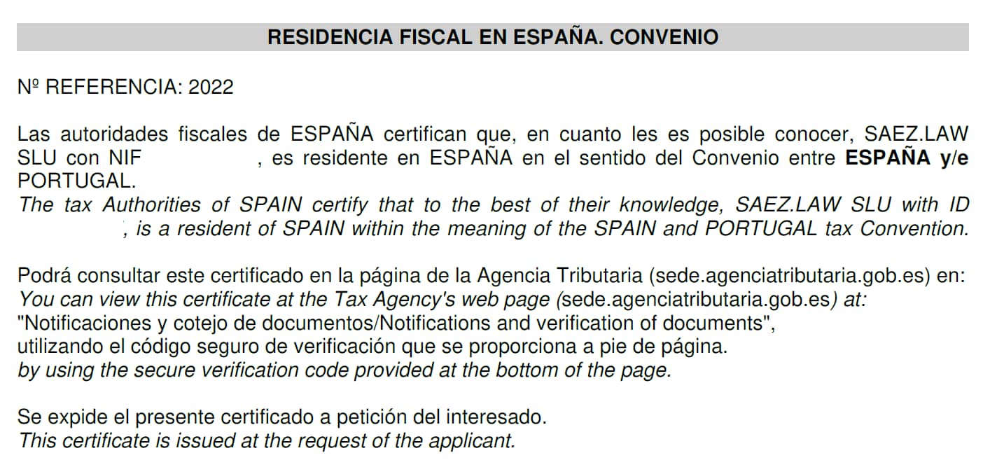 Residencia fiscal en España, 5 casos.