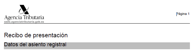 Recibo de presentación de recurso de reposición.