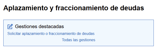 Solicitar on-line aplazamiento y fraccionamiento de deudas con la AEAT.