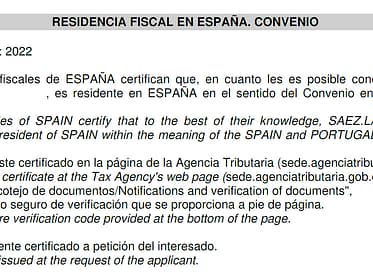 Residencia fiscal en España, 5 casos.