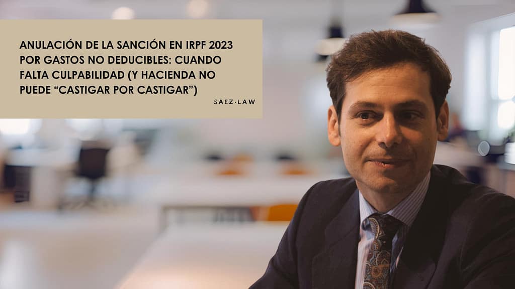 Anulación de la sanción en IRPF