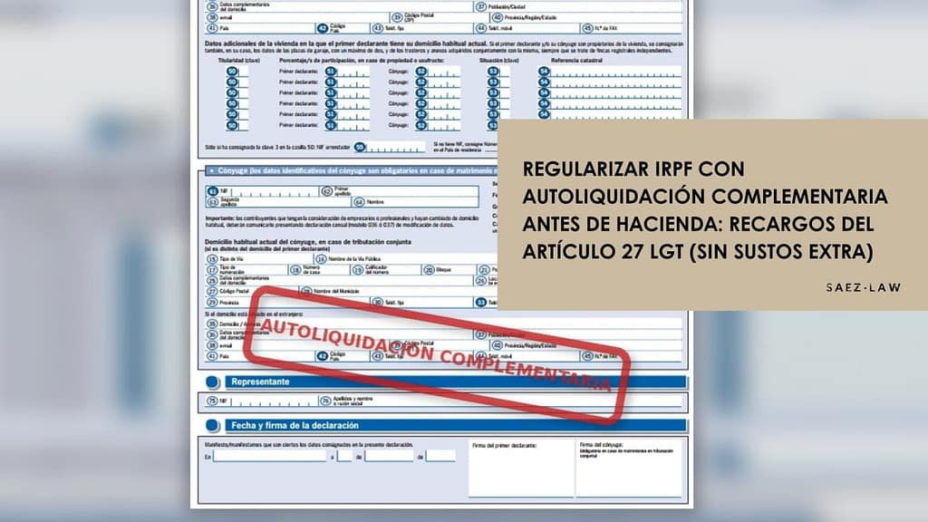 Regularizar IRPF con complementaria