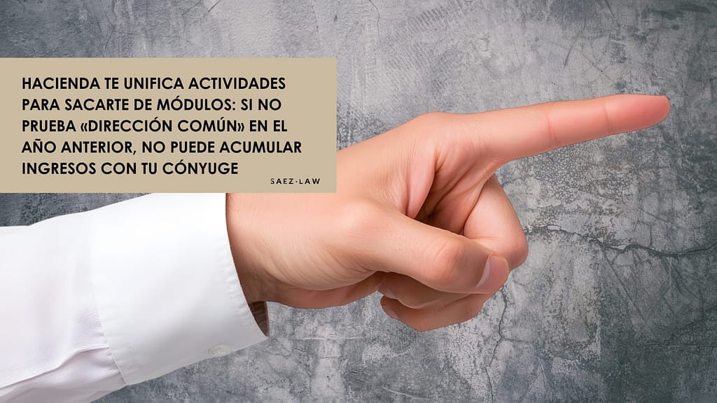 Hacienda te unifica actividades para sacarte de módulos